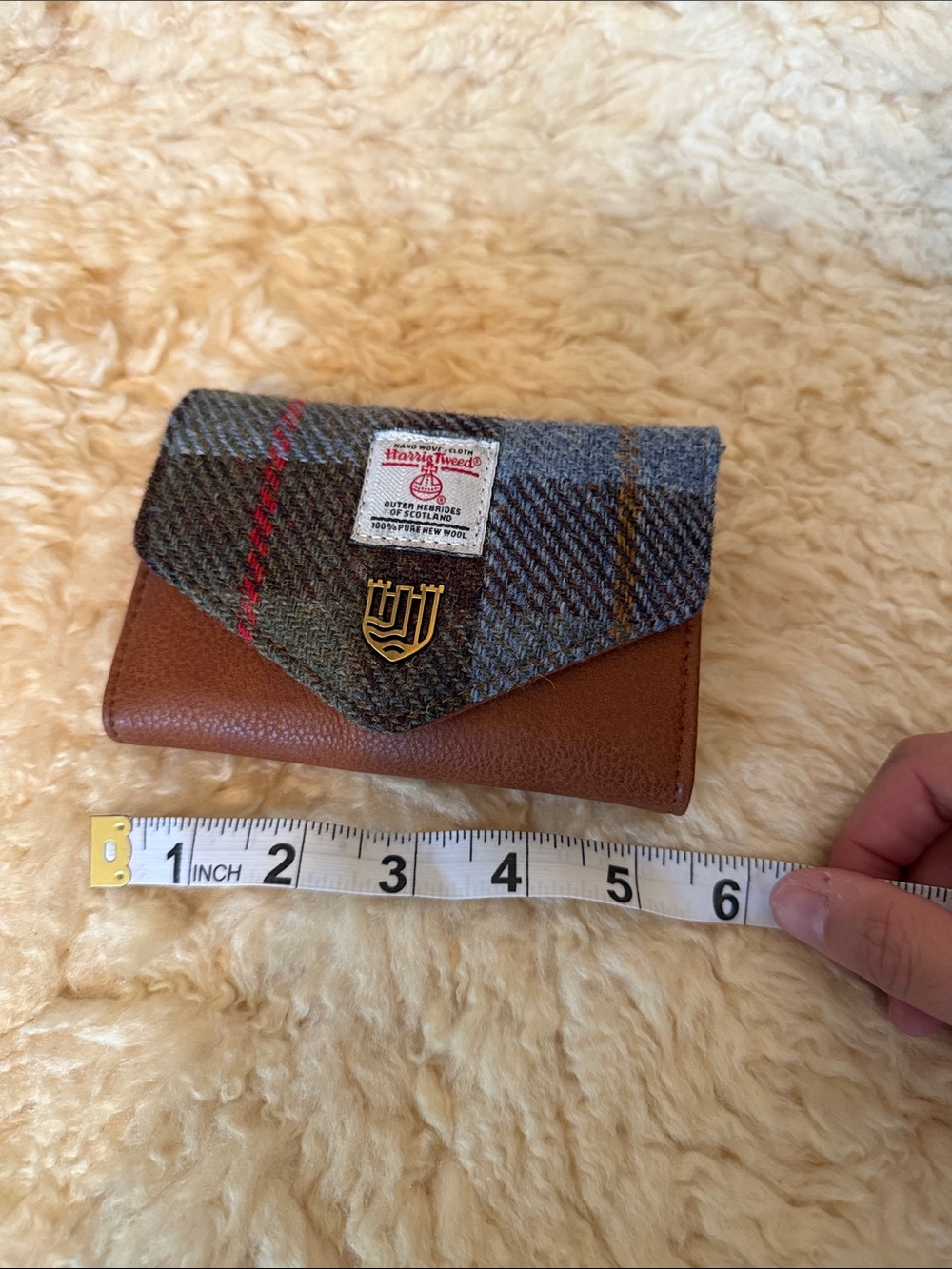 Harris Tweed Compact Wallet - Picture 7 of 8